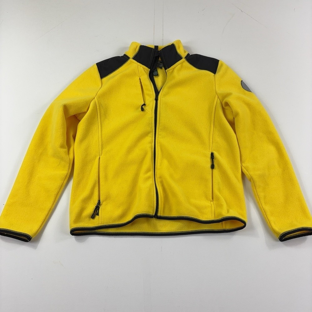 Vintage Lauren Ralph Lauren Active Ski Jacket Women Large Yellow Fleece Full Zip